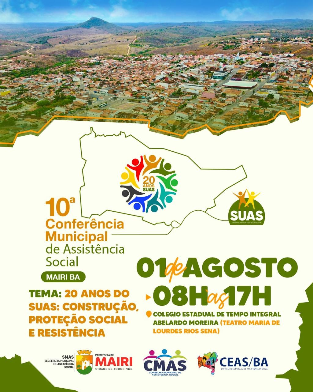 Mairi realiza 10ª Conferência Municipal de Assistência Social no dia 1º de agosto